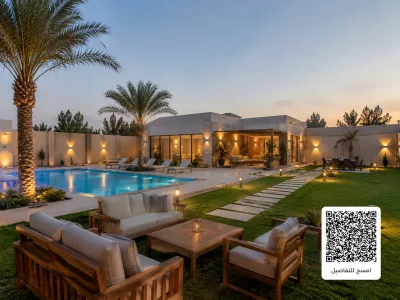 استراحة للبيع شمال الرياض بمسبح